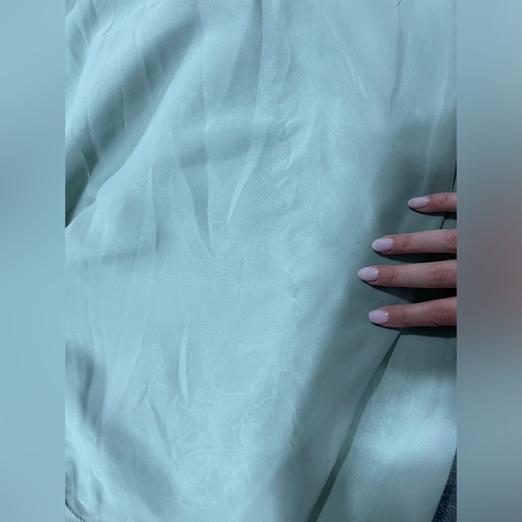 Azazie Jordyn bridesmaid dress in matcha green - Picture 4 of 5